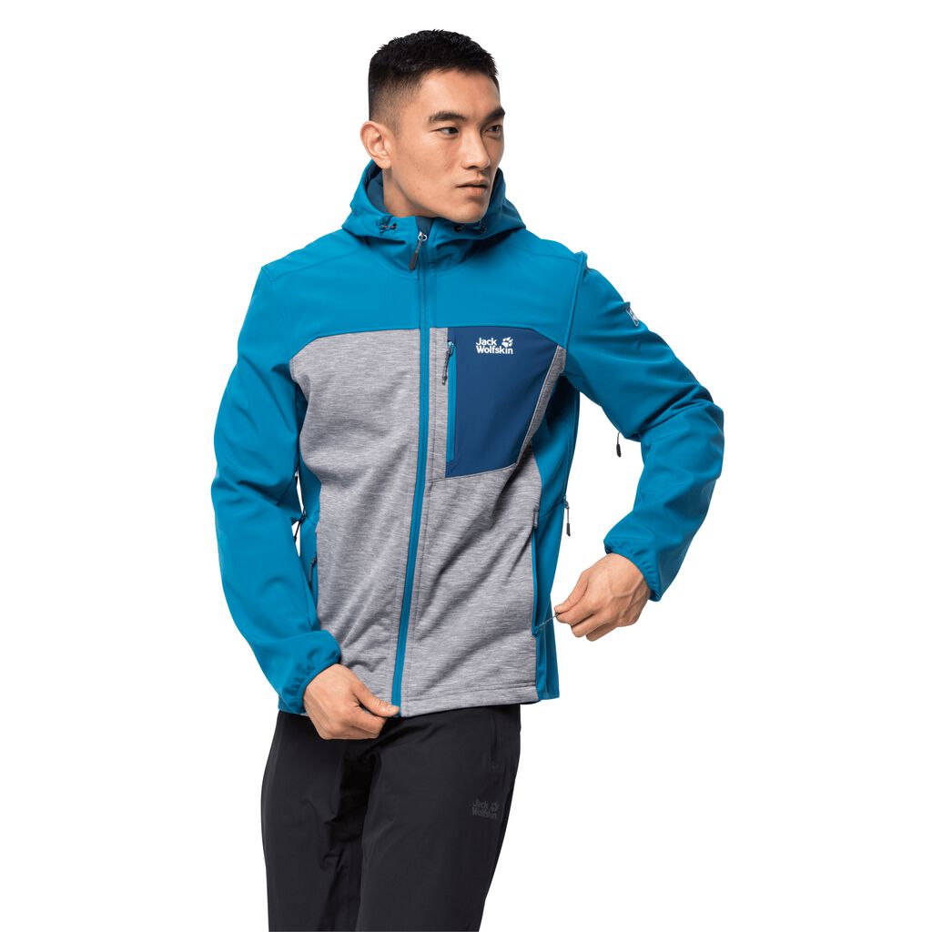 Jack Wolfskin SKY PEAK softshell μπουφαν ανδρικα μπλε | GR7971028